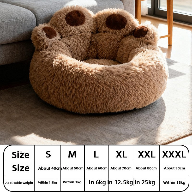 Soft Plush Bear Paw Pet House for Dogs and Cats