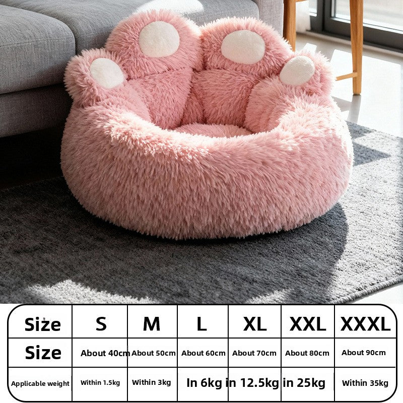 Soft Plush Bear Paw Pet House for Dogs and Cats