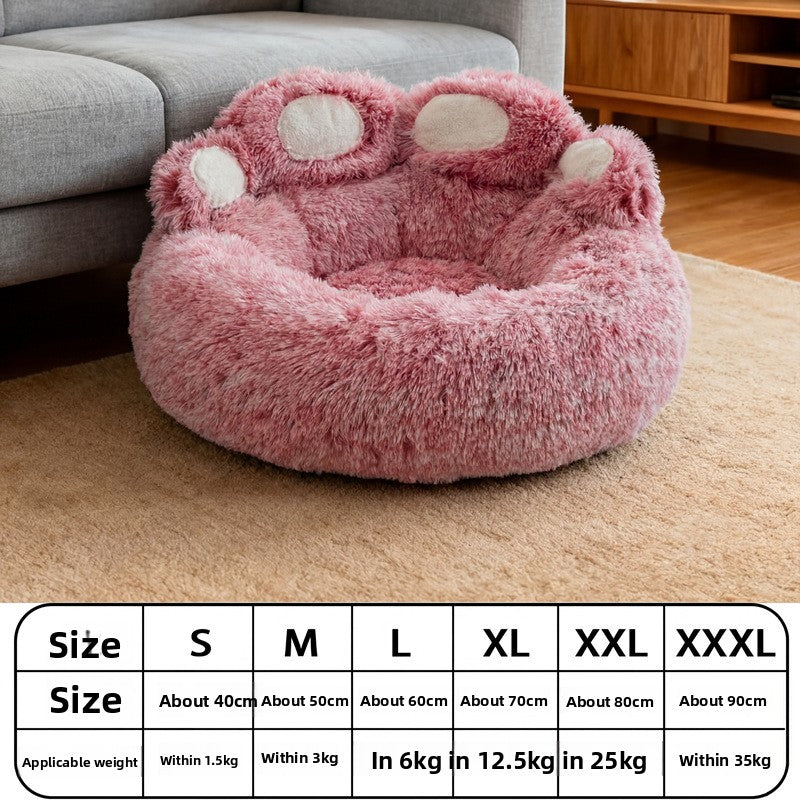 Soft Plush Bear Paw Pet House for Dogs and Cats