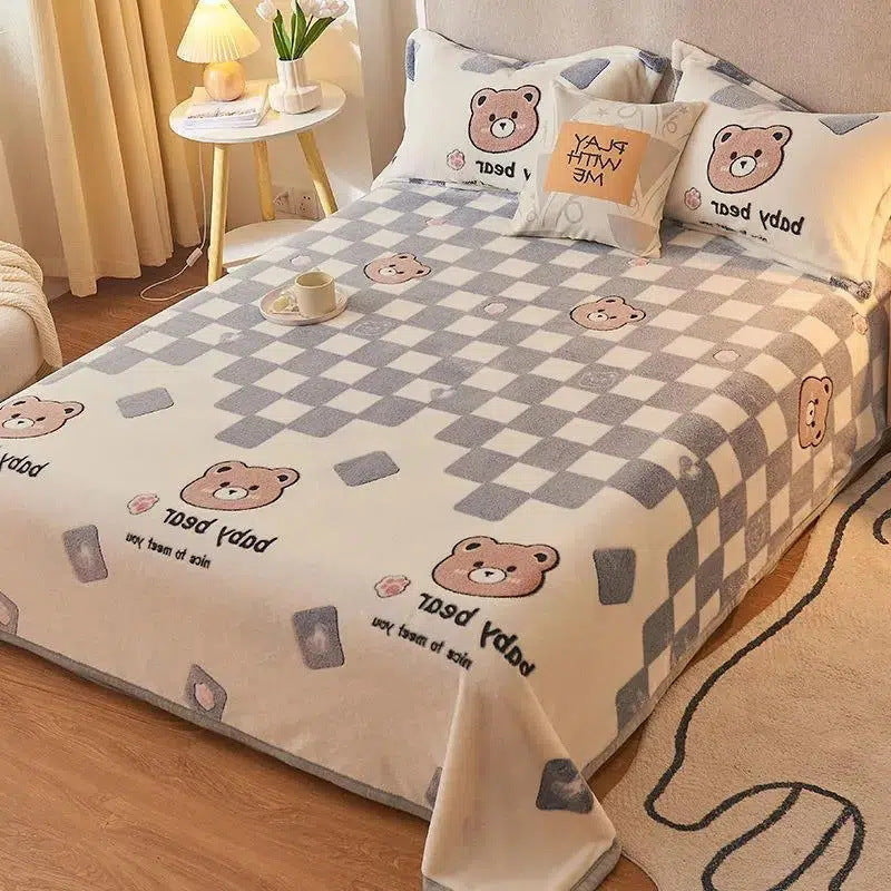 Soft Plush Flannel Throw Blanket