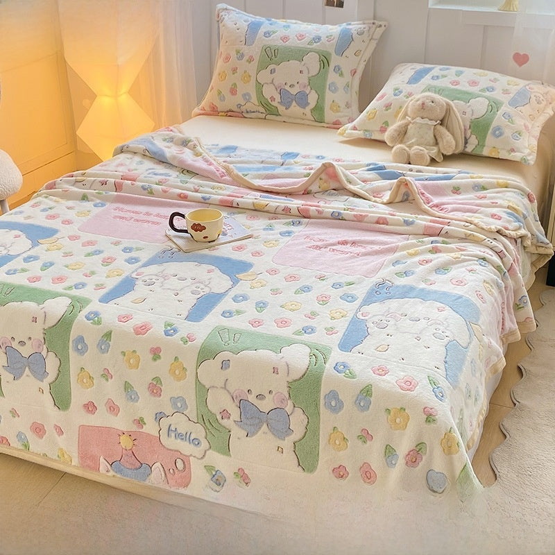 Soft Plush Flannel Throw Blanket