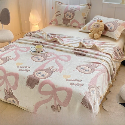 Soft Plush Flannel Throw Blanket
