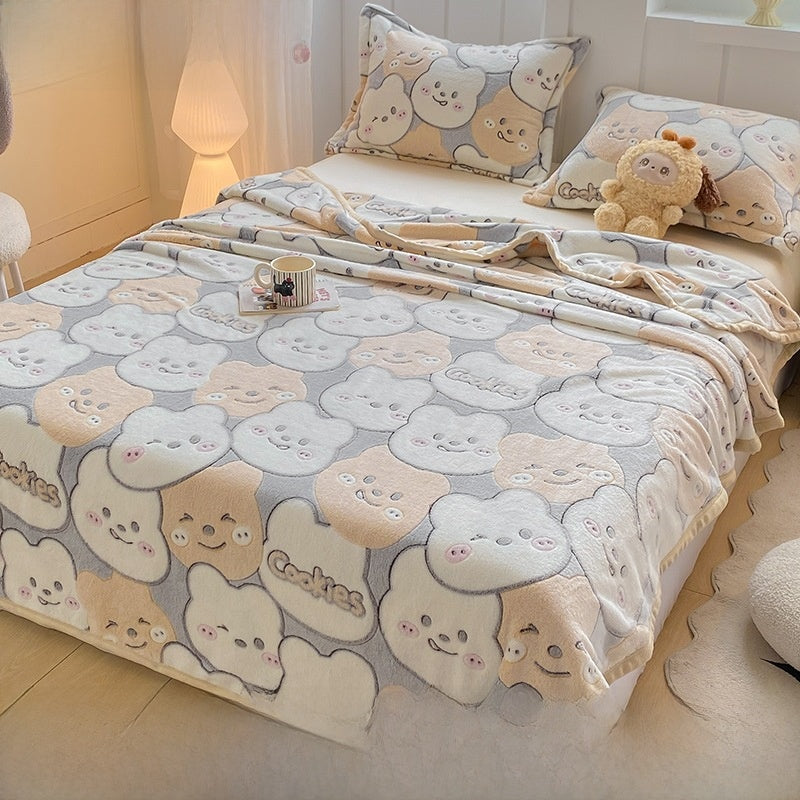 Soft Plush Flannel Throw Blanket