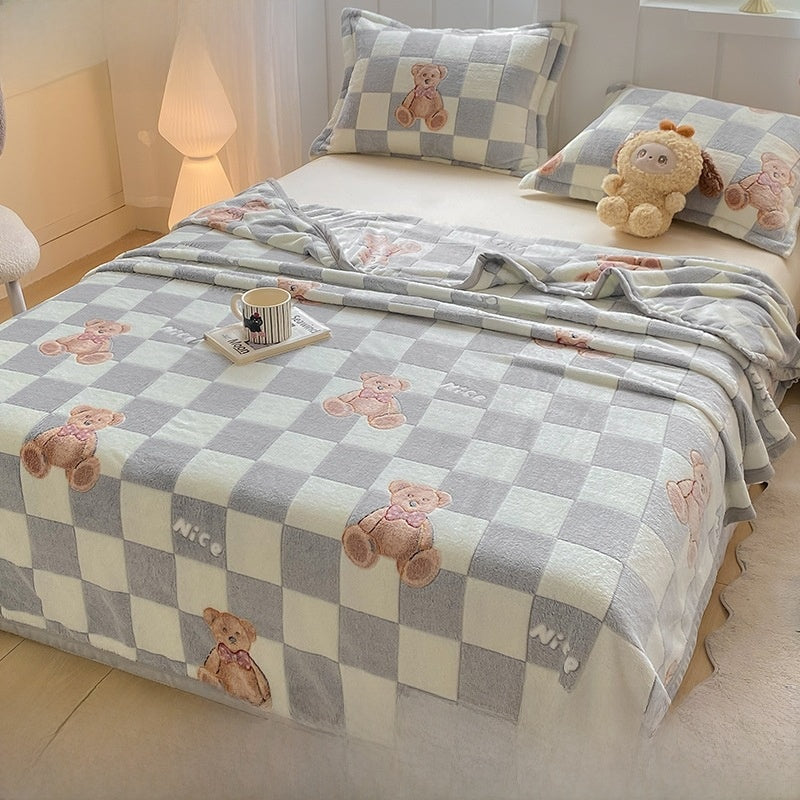 Soft Plush Flannel Throw Blanket