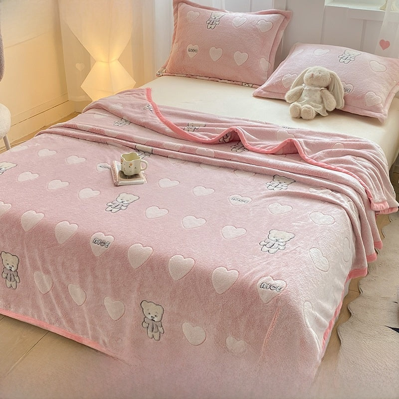 Soft Plush Flannel Throw Blanket