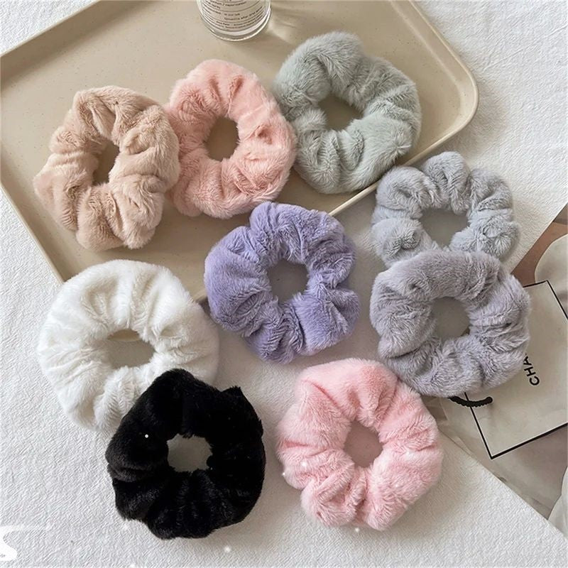 Soft Plush Hair Scrunchies Elastic Band