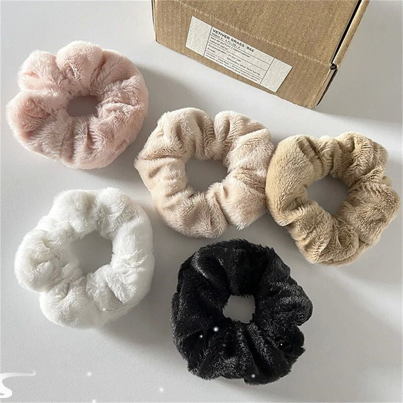 Soft Plush Hair Scrunchies Elastic Band
