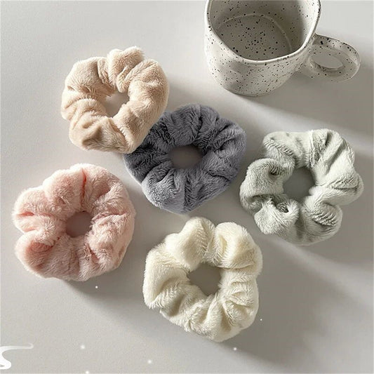 Soft Plush Hair Scrunchies Elastic Band