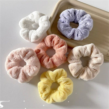 Soft Plush Hair Scrunchies Elastic Band