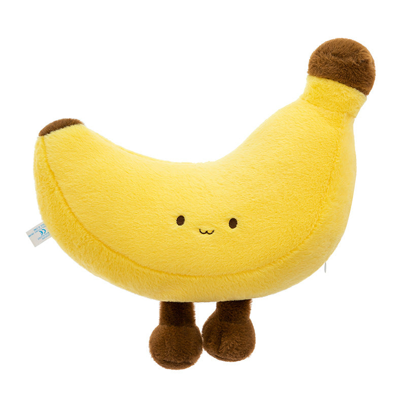 Soft plush long-legged banana doll