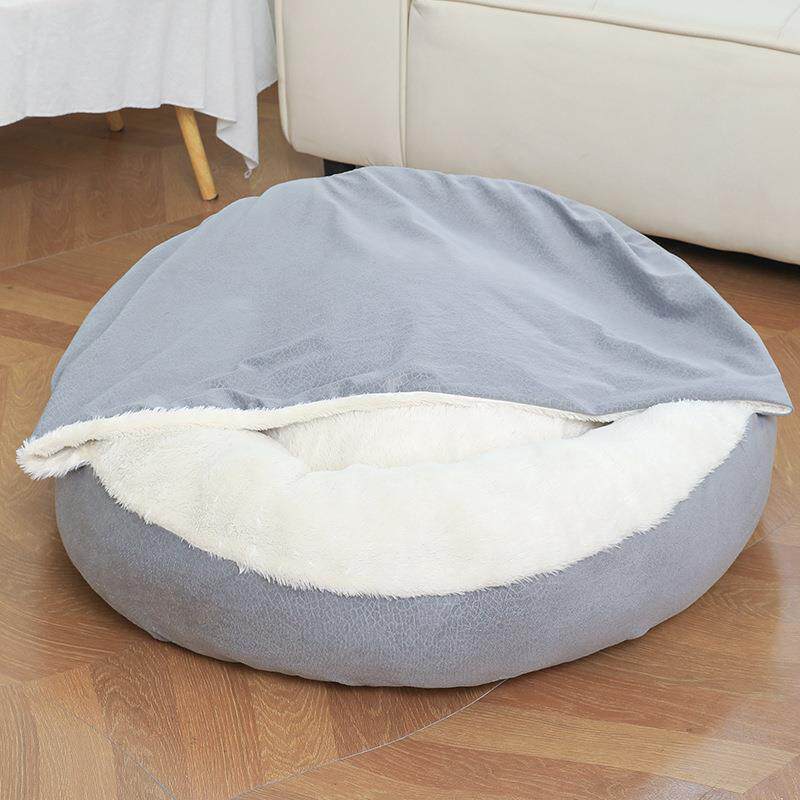 Soft Plush Two-in-One Pet Bed with Blanket