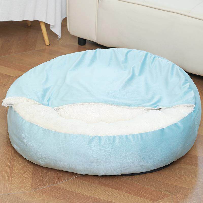 Soft Plush Two-in-One Pet Bed with Blanket