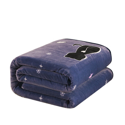 Soft Polyester Flannel Blanket for Home Use