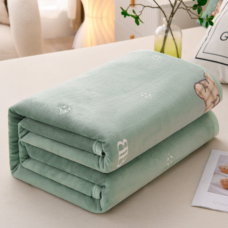 Soft Polyester Flannel Blanket for Home Use
