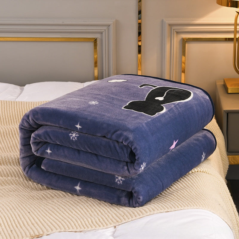 Soft Polyester Flannel Blanket for Home Use
