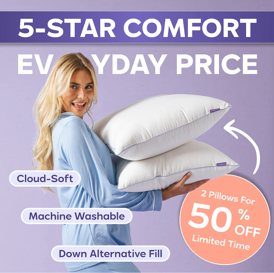 Soft Protective Pillow with Anti-Yellowing