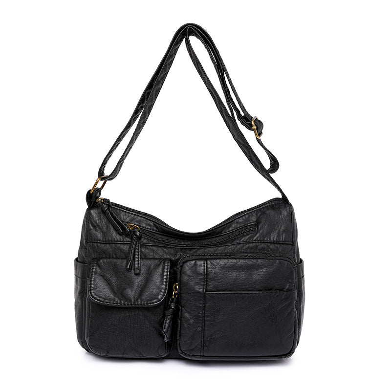 Soft PU Leather Messenger Bag for Women, Urban Minimalist Crossbody Shoulder Bag