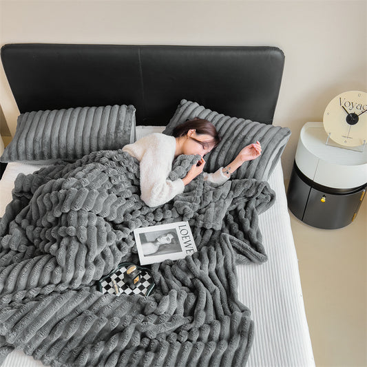 Soft Rabbit Fur Blanket