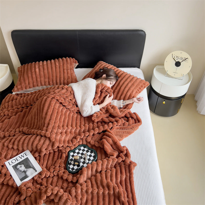 Soft Rabbit Fur Blanket