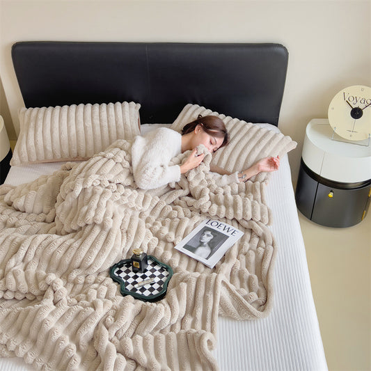 Soft Rabbit Fur Blanket
