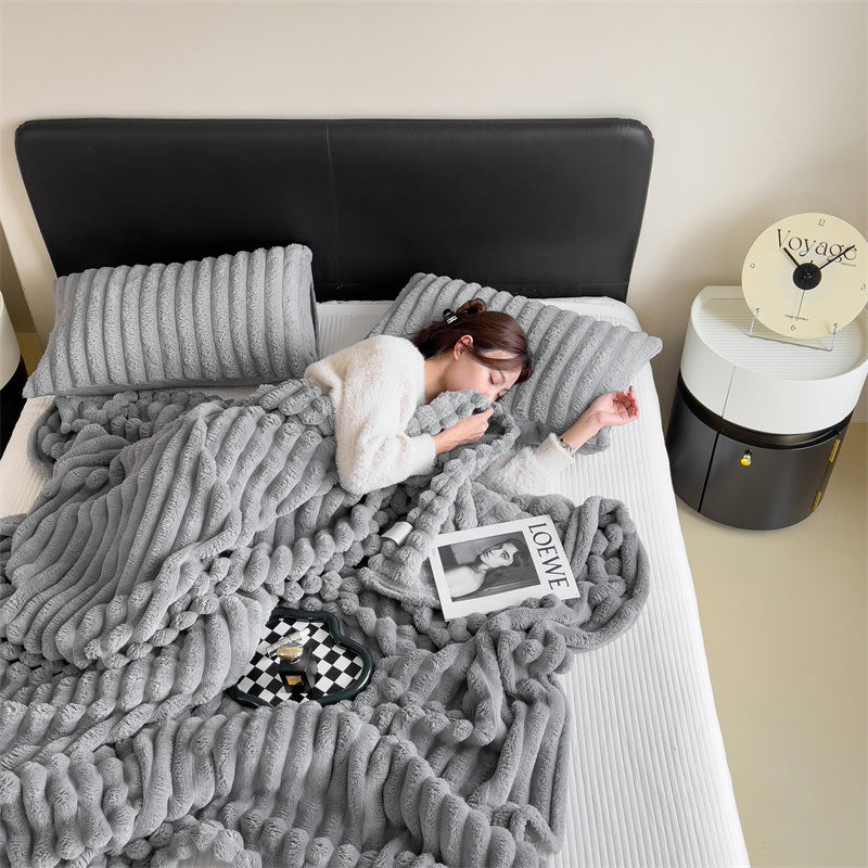 Soft Rabbit Fur Blanket