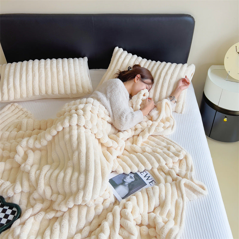 Soft Rabbit Fur Blanket