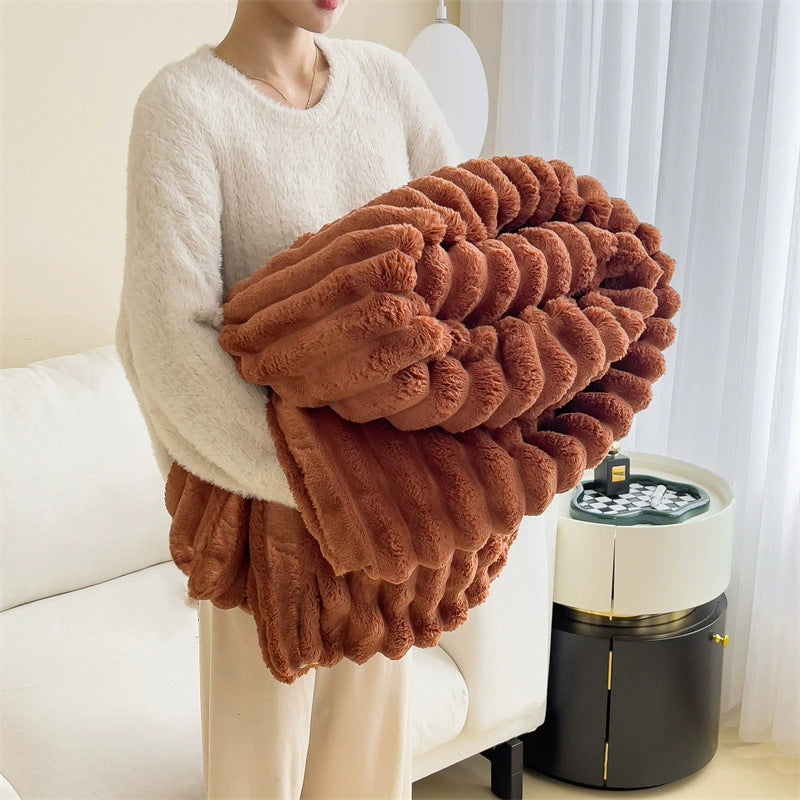Soft Rabbit Plush Multifunctional Blanket