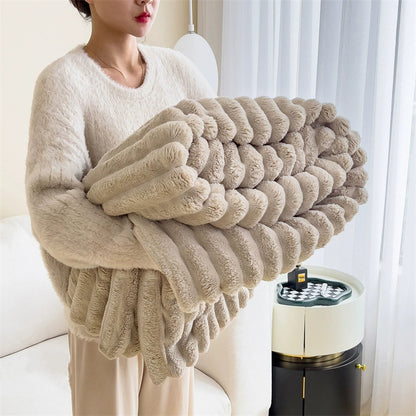 Soft Rabbit Plush Multifunctional Blanket