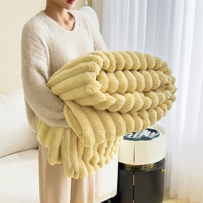 Soft Rabbit Plush Multifunctional Blanket