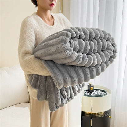 Soft Rabbit Plush Multifunctional Blanket
