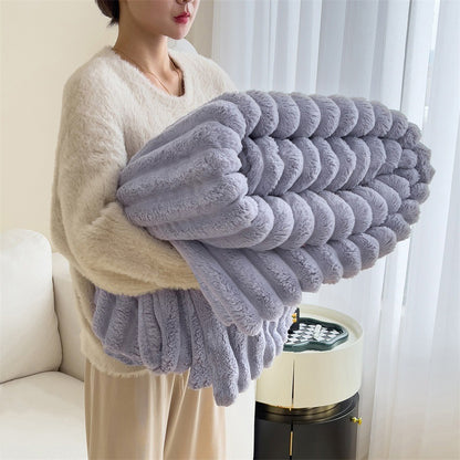 Soft Rabbit Plush Multifunctional Blanket