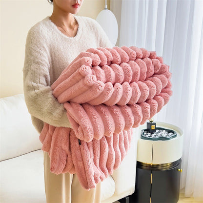 Soft Rabbit Plush Multifunctional Blanket