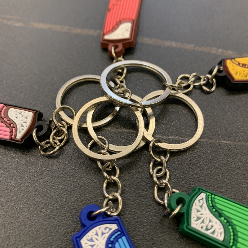 Soft rubber key chain