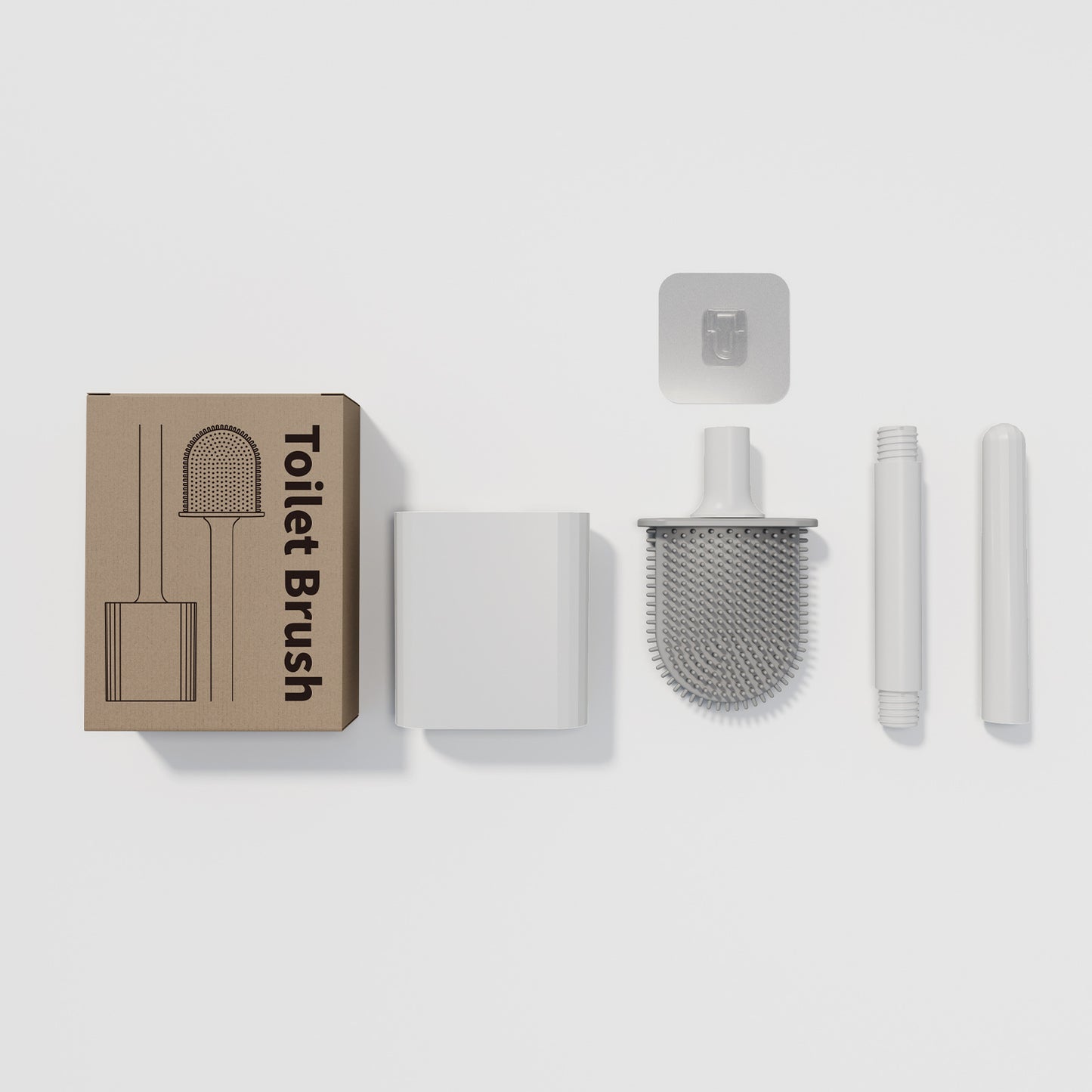 Soft rubber toilet brush