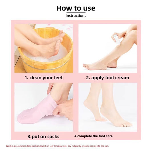 Soft Silicone Heel Protective Foot Cover Socks