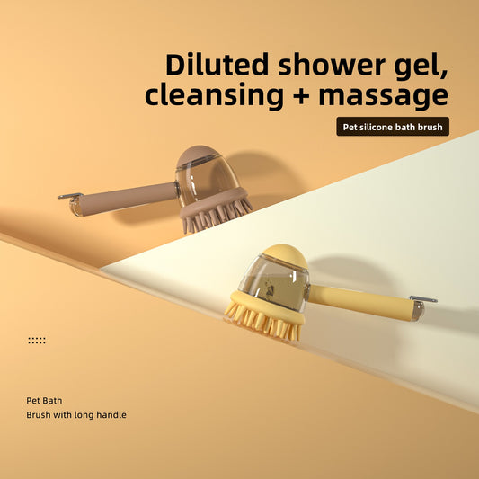 Soft Silicone Pet Massage and Bath Brush