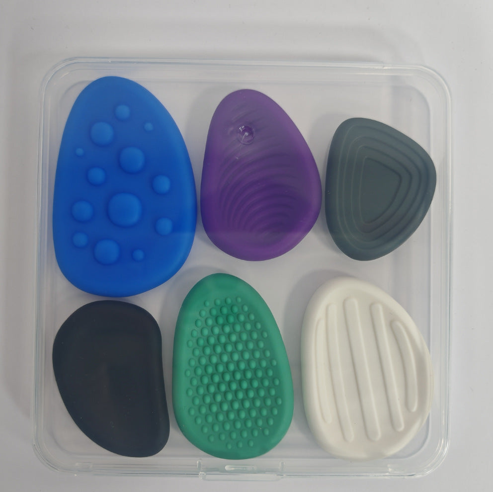 Soft Silicone Sensory Stones for Kids Stress Relief.