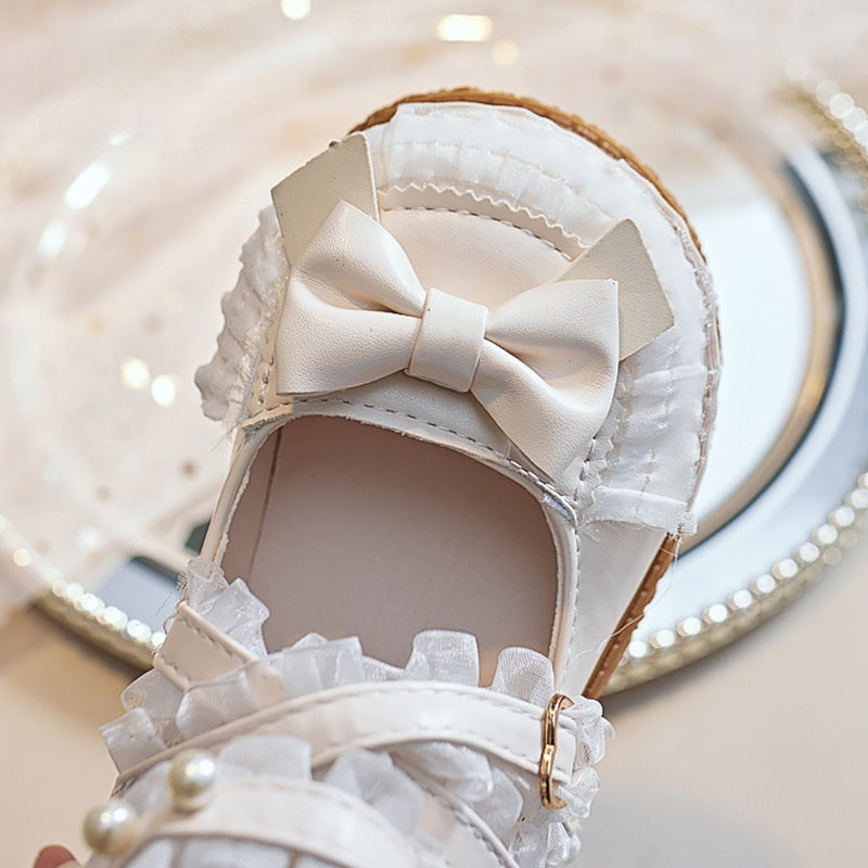 Soft-soled girls' leather shoes princess shoes