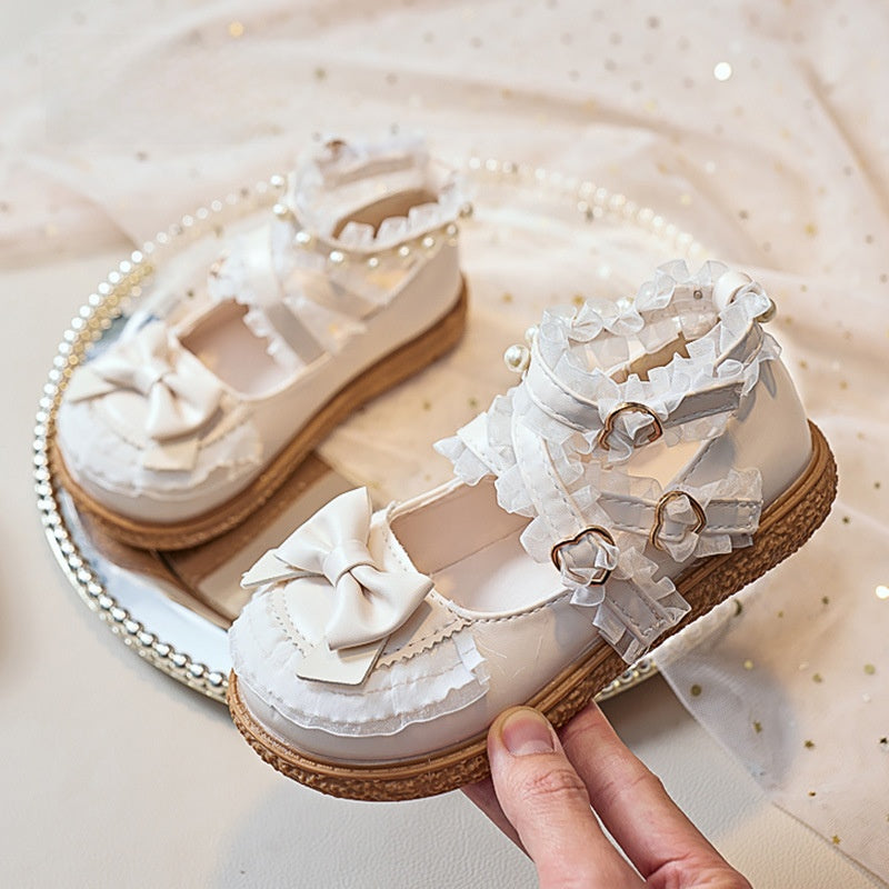 Soft-soled girls' leather shoes princess shoes