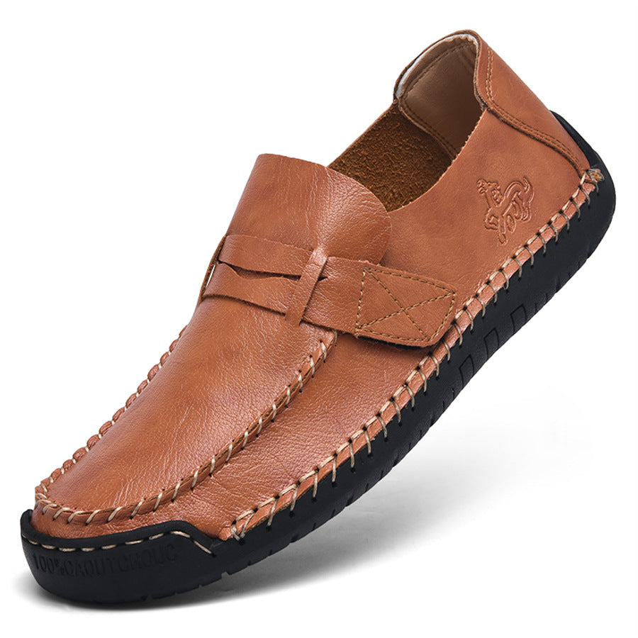 Soft-Soled Slip-On Casual Leather Shoes for Men