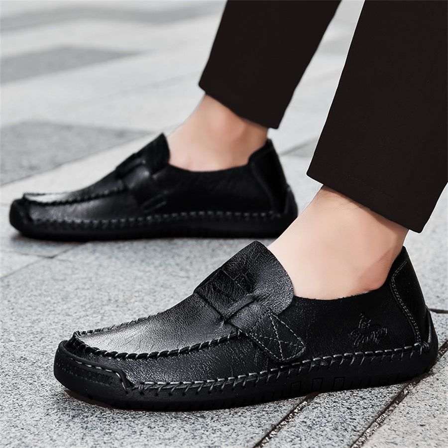 Soft-Soled Slip-On Casual Leather Shoes for Men