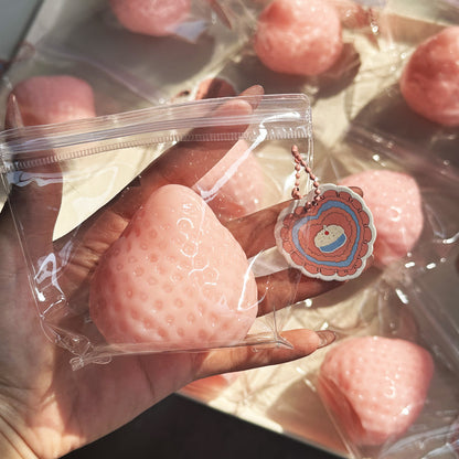 Soft Strawberry Squishy Toy for Stress Relief