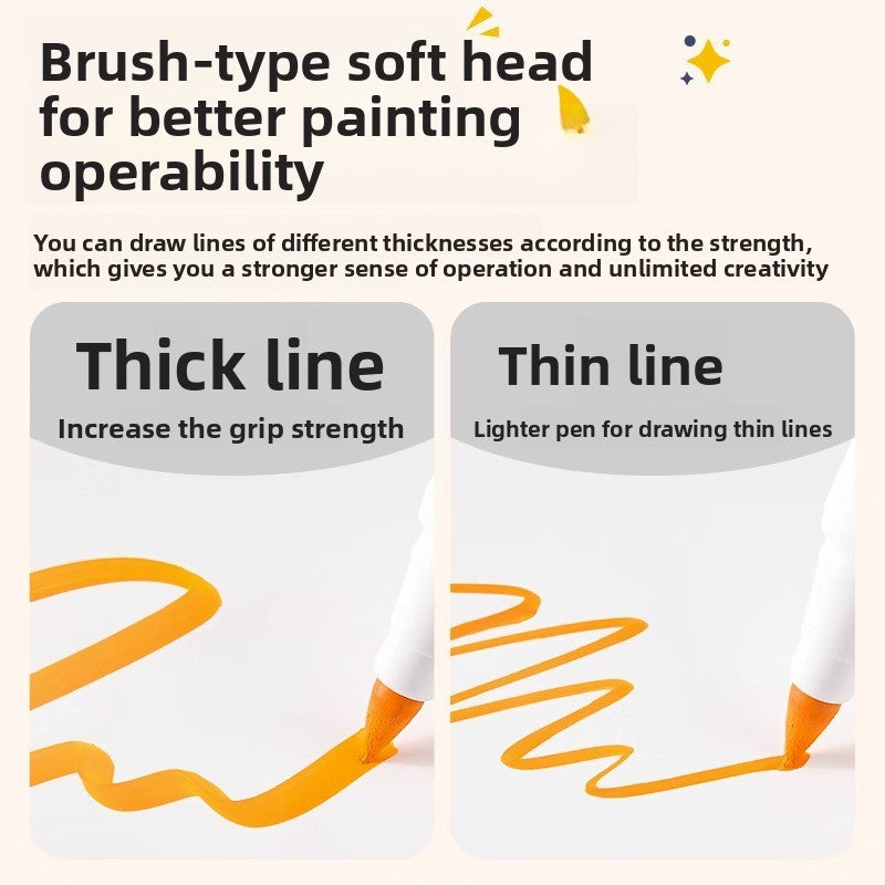 Soft Tip Acrylic Marker Pens Set