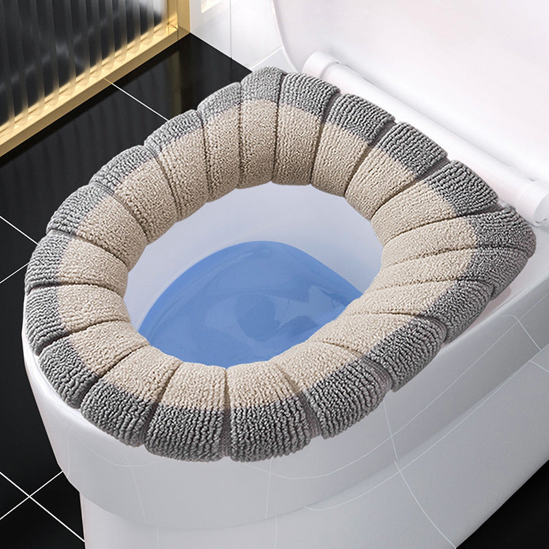 Soft Velvet Toilet Seat Cover with Handles