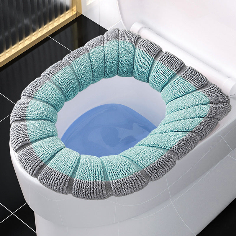 Soft Velvet Toilet Seat Cover with Handles