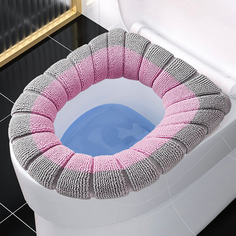 Soft Velvet Toilet Seat Cover with Handles