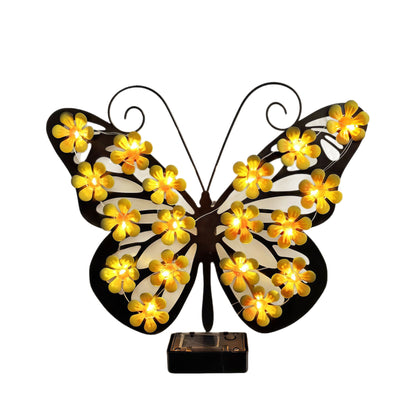 Solar Butterfly Wall Light Outdoor Garden Decoration