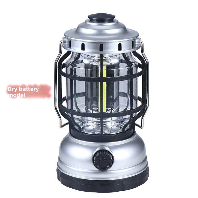 Solar Camping Lantern with Flame Effect