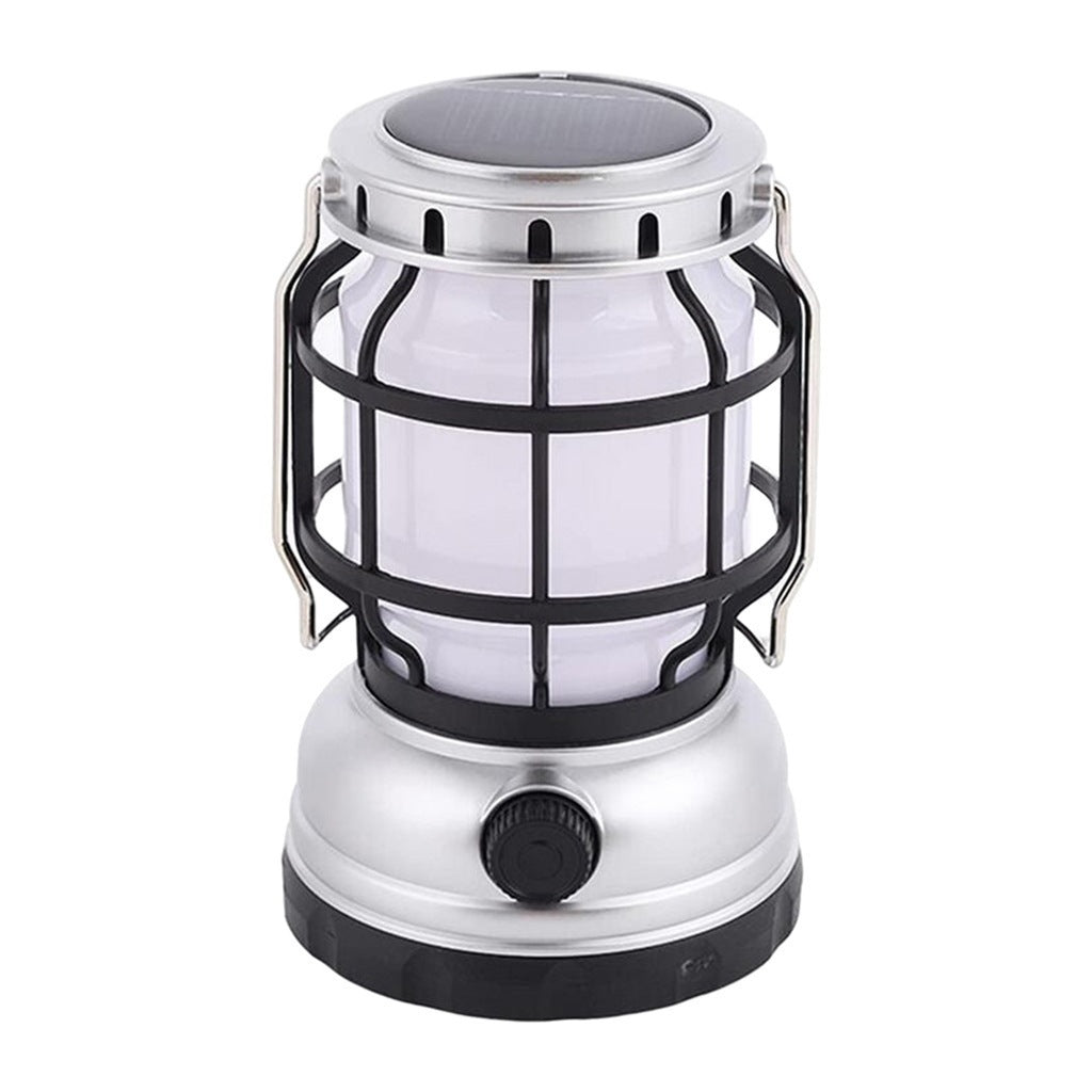 Solar Camping Lantern with Flame Effect