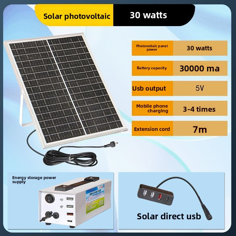 Solar Charger with Power Storage USB Portable